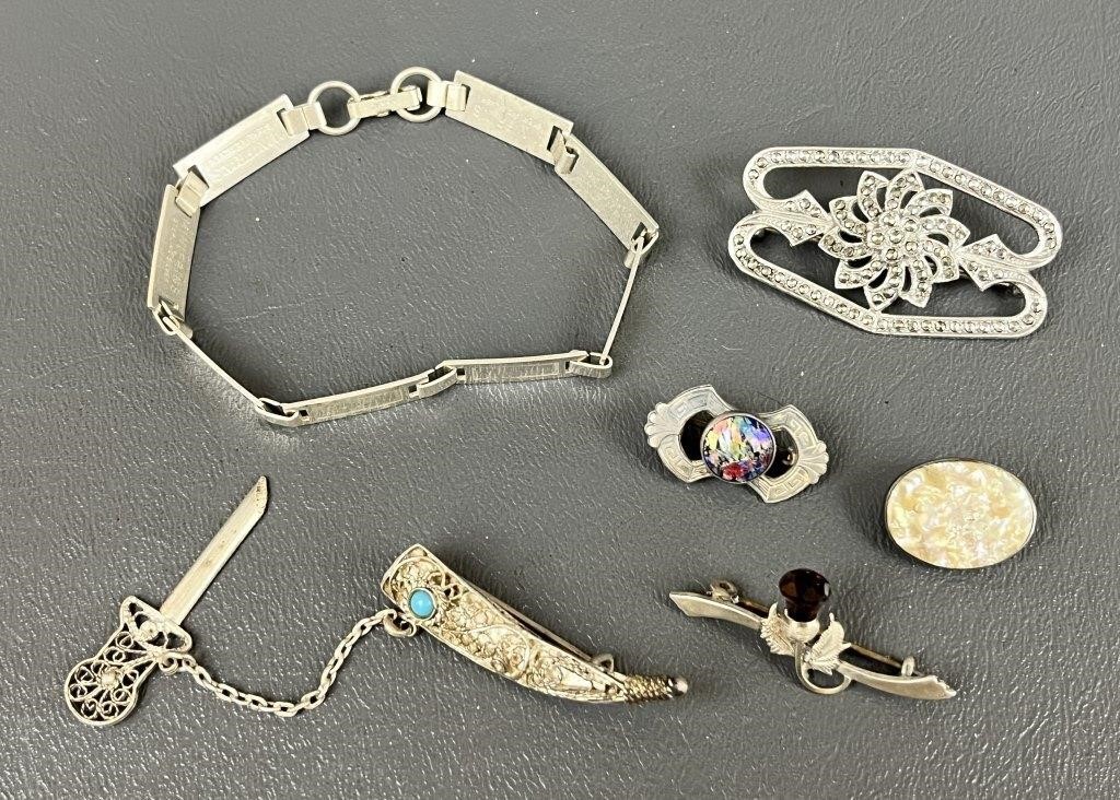 Antique & Vintage Sterling Pins/ Jewelry