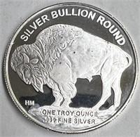 One Ounce .999 Fine Silver Buffalo Round!