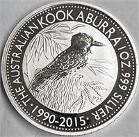 2015 Australian Kookaburra One Ounce 999 Silver
