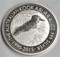 2015 Australia Kookaburra 1 Ounce .999 Silver