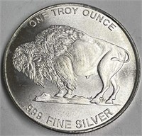 One Ounce .999 Fine Silver Buffalo Round!