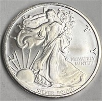 Walking Liberty 1 Ounce .999 Fine Silver Round