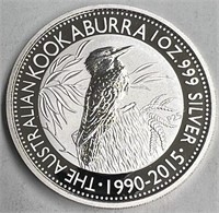2015 Australia Kookaburra 1 Ounce .999 Silver