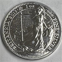 2015 Britannia 1 Ounce .999 Fine Silver