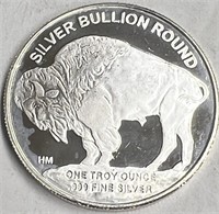 1 Ounce .999 Fine Silver Buffalo Round!