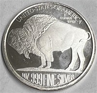 1 Ounce .999 Fine Silver Buffalo Round!