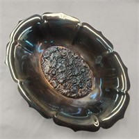 Flowered Metal Dish