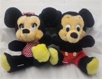 Vintage Mickey & Minnie Mouse Stuffed Animals