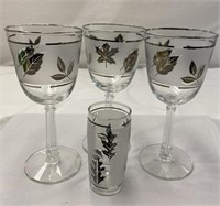 Set of Four Frosted Glasses