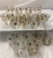 Set of Multiple Size Glasses, Frosted