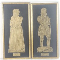 Unique Framed Rubbing of Headstones, Each A