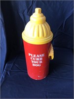 Metal Fire Hydrant Trash Can Plastic Top