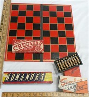 Dominoes, Checkers, and Soroban Abacus Games