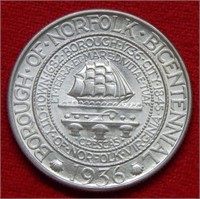 1936 Norfolk Silver Commemorative Half Dollar