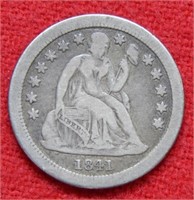 1841 O Seated Liberty Silver Dime
