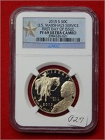 2015 S Marshals Service Half Dollar NGC PF69 Ultra