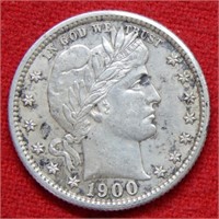 1900 S Barber Silver Quarter