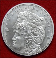 1 Ounce Silver Round - Morgan Error Replica