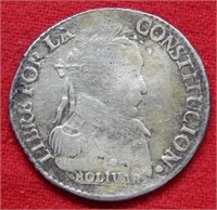 1830 Bolivia Silver Coin