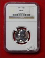 1957 Washington Silver Quarter NGC PF66