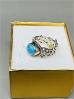 sterling & turquoise ring- size 7