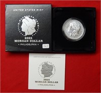 2021 Morgan Silver Dollar Box & COA