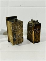 2 antique oak telegraph boxes