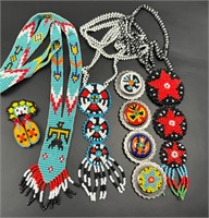 Native american beaded jewelry lot