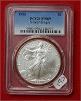 1996 American Eagle PCGS MS69 1 Ounce Silver