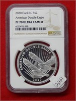 2020 Cook Islands $2 Silver NGC PF70 Ultra Cameo