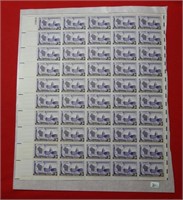 Sheet of US Stamps - 3 Cents-Wisconsin Centennial