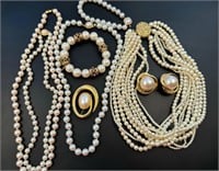 Vintage Carolee, monet, majorica, jewelry lot