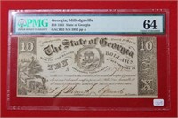 1865 $10 State of Georgia PMG 61 #5952