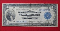 1918 $1 Federal Reserve Note - Richmond