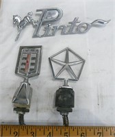 2 Hood Ornaments, Pinto Fender Marker