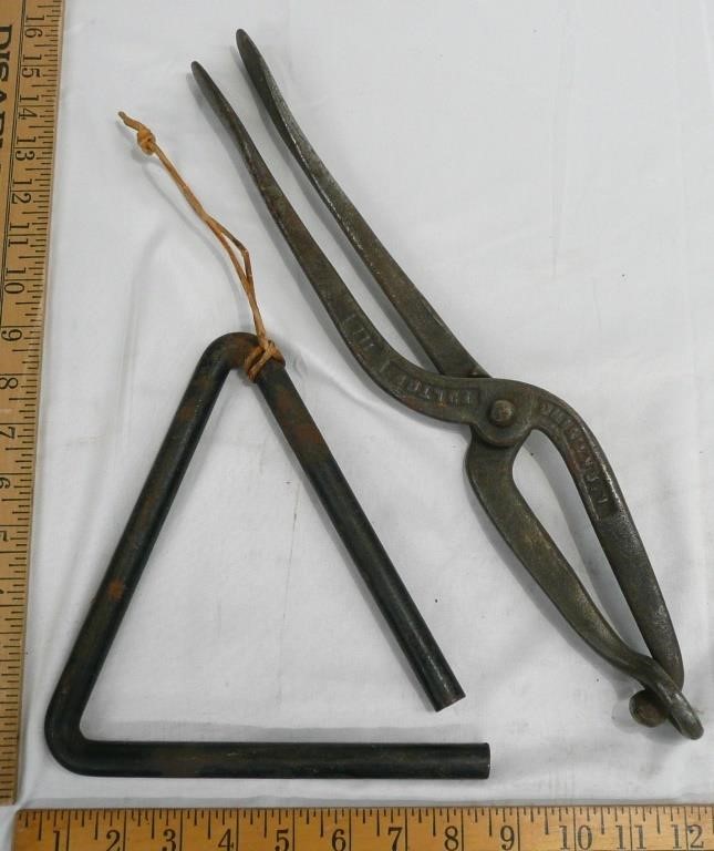 Vintage Steel Triangle Bell and Bunion Tool