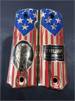 Custom 1911 Grips - Gold Plated - Trump 2024 "Mugs