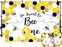 $17  Bee Backdrop 1st Birthday  Vinyl 7x5ft