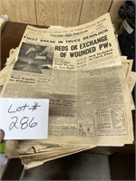 Flat of vintage Newspapers.
