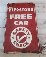Vintage Firestone Metal Sign 24" x 19"