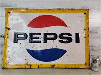 Vintage Pepsi Metal Sign 32"×23"