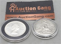80% Silver Canadian Coin & Pewter Coin