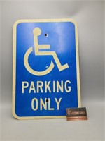 Handicapped Parking Only Metal Sign