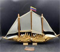 Wood Venezuela Boat - Vacation Souvenir