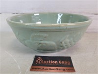 Green Ceramic Fruit bowl 9.25"