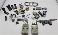 Assortment of toy military accessories