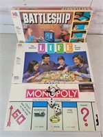Games Lot Life - Battleship - Monopoly
