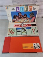 Games Lot Life- Monopoly - Sorry & Checkerboard