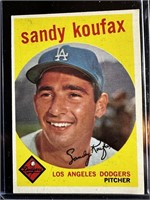 1959 Topps Sandy Koufax MVP Baseball Card #163