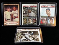 1962, 64 Baseball Cards Koufax, Hank Aaron, Maris